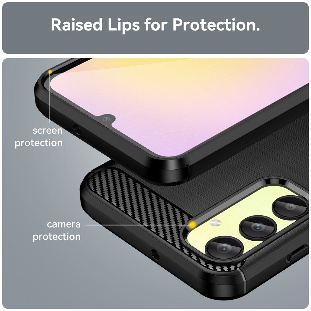 Cover TPU Brushed Samsung Galaxy A25 Nero