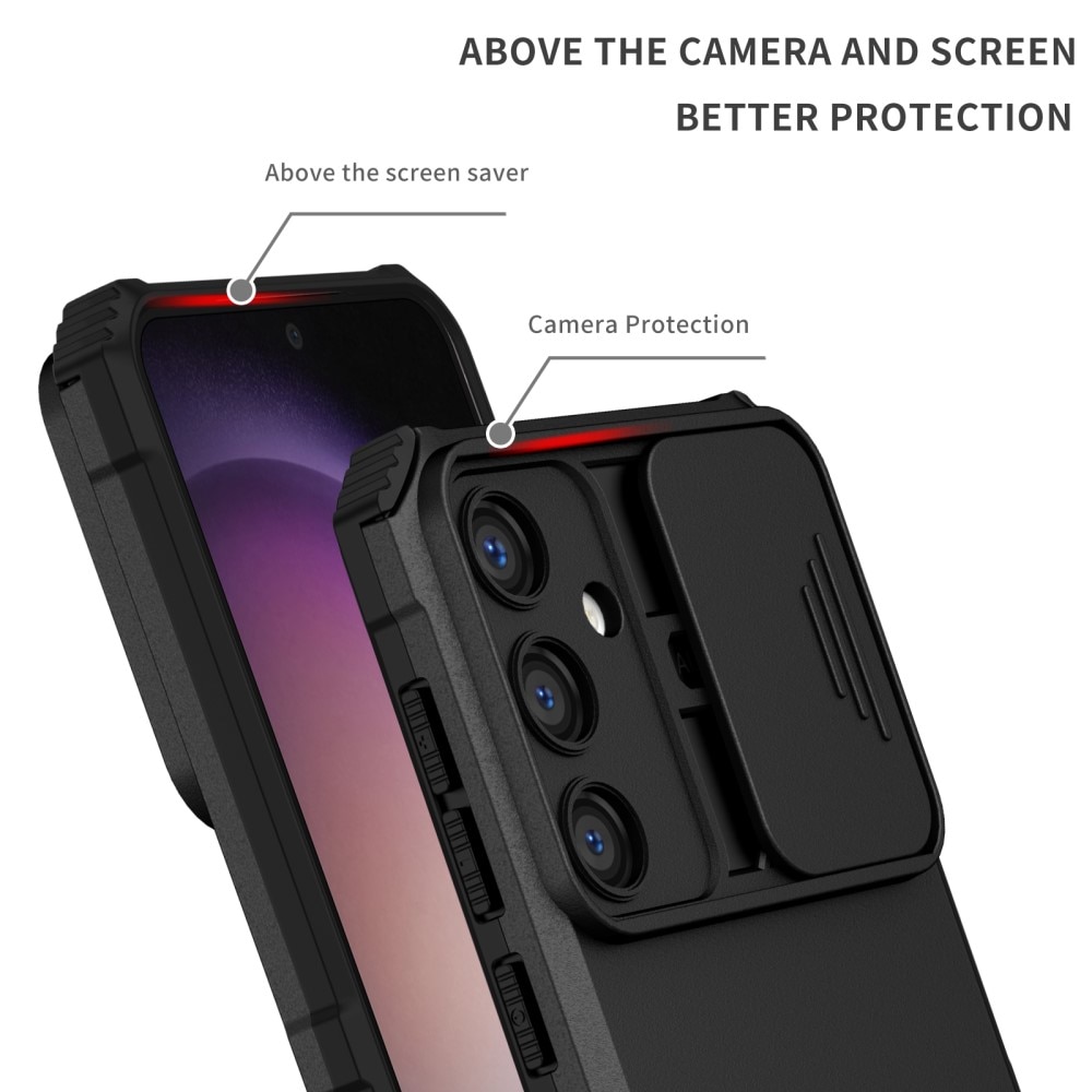 Cover Kickstand con Protezione fotocamera Samsung Galaxy S24 nero