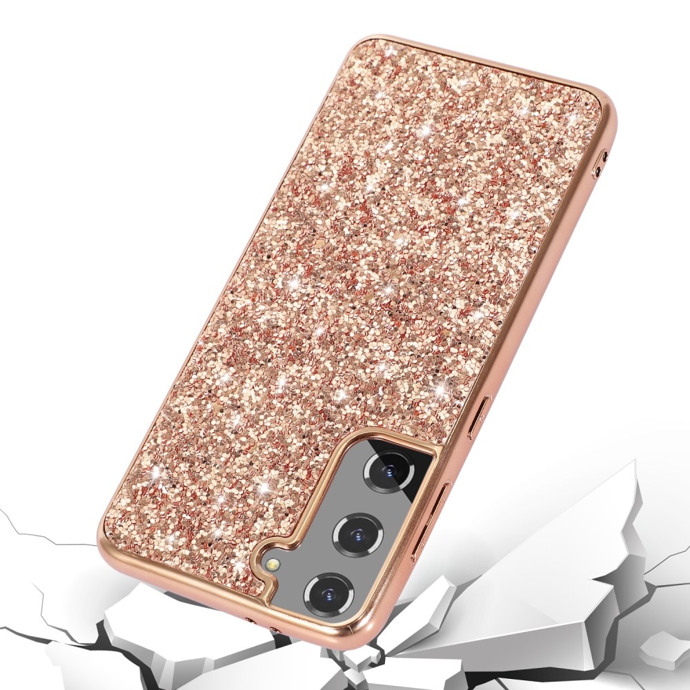 Cover Luccichio Samsung Galaxy S24 oro rosa