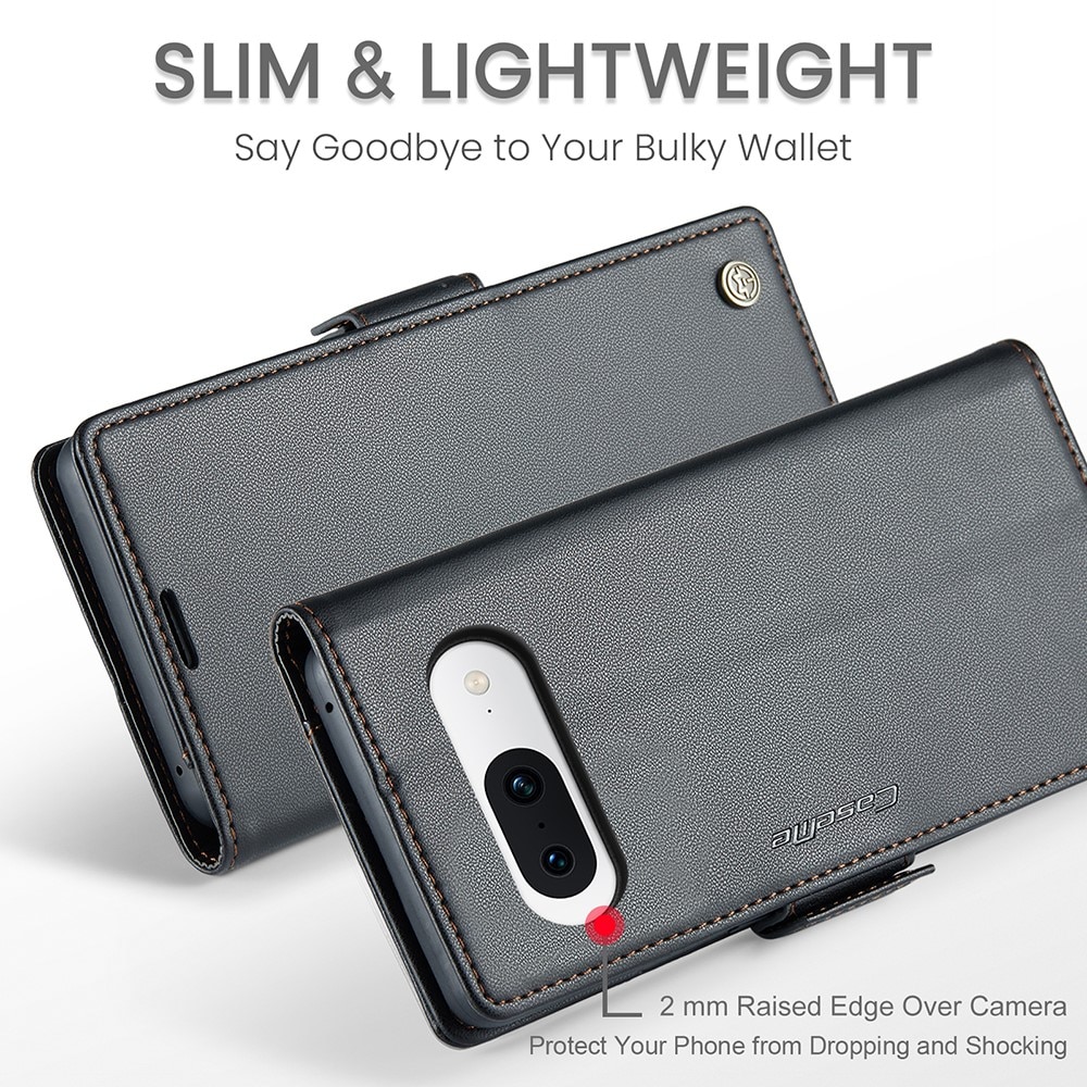 Custodie a portafoglio sottili anti-RFID Google Pixel 8a Nero