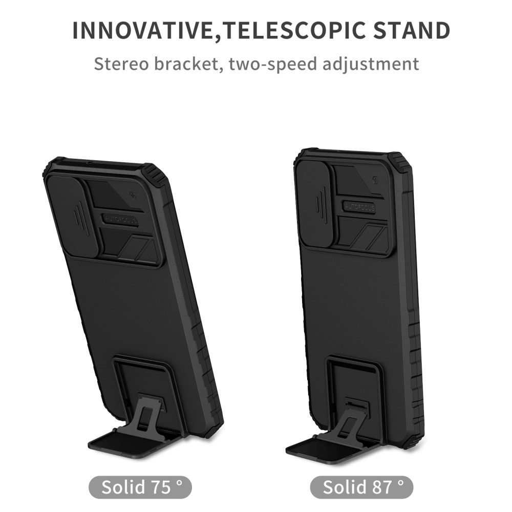 Cover Kickstand con Protezione fotocamera Samsung Galaxy A15 nero