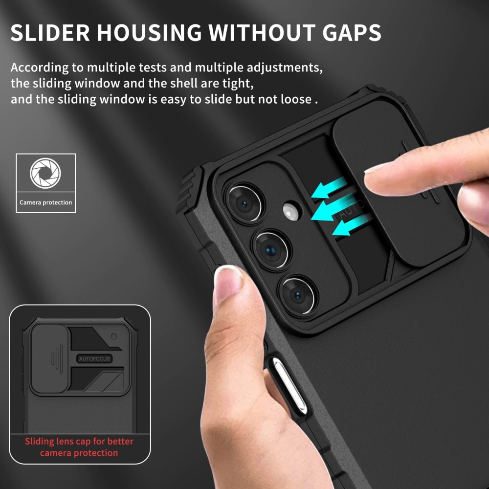 Cover Kickstand con Protezione fotocamera Samsung Galaxy A15 nero