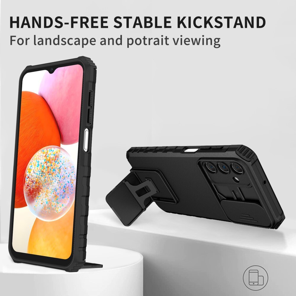 Cover Kickstand con Protezione fotocamera Samsung Galaxy A15 nero