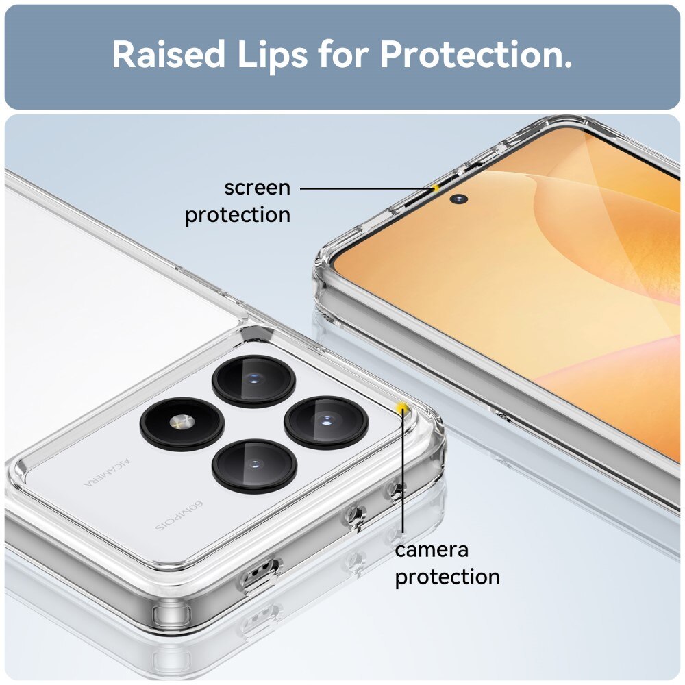Cover ibride per Xiaomi Poco X6 Pro trasparente