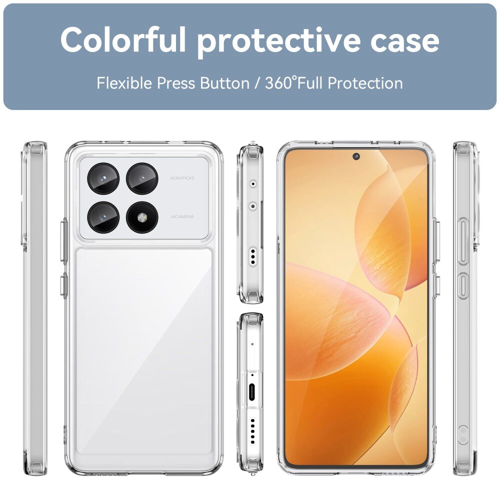 Cover ibride per Xiaomi Poco X6 Pro trasparente