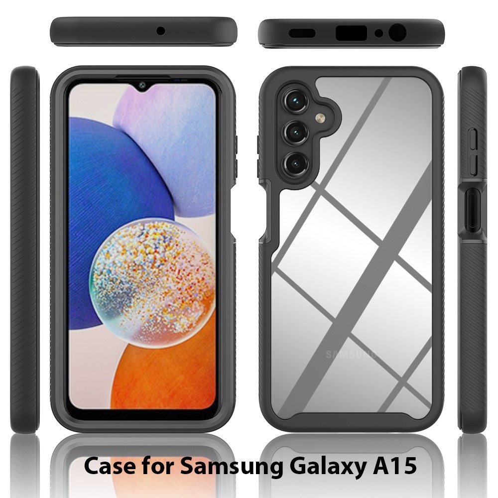 Cover protezione totale Samsung Galaxy A15 nero