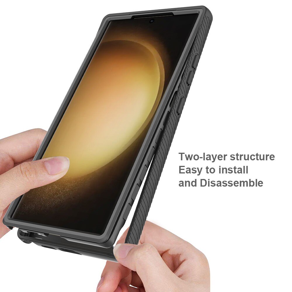 Cover protezione totale Samsung Galaxy S24 Ultra Nero