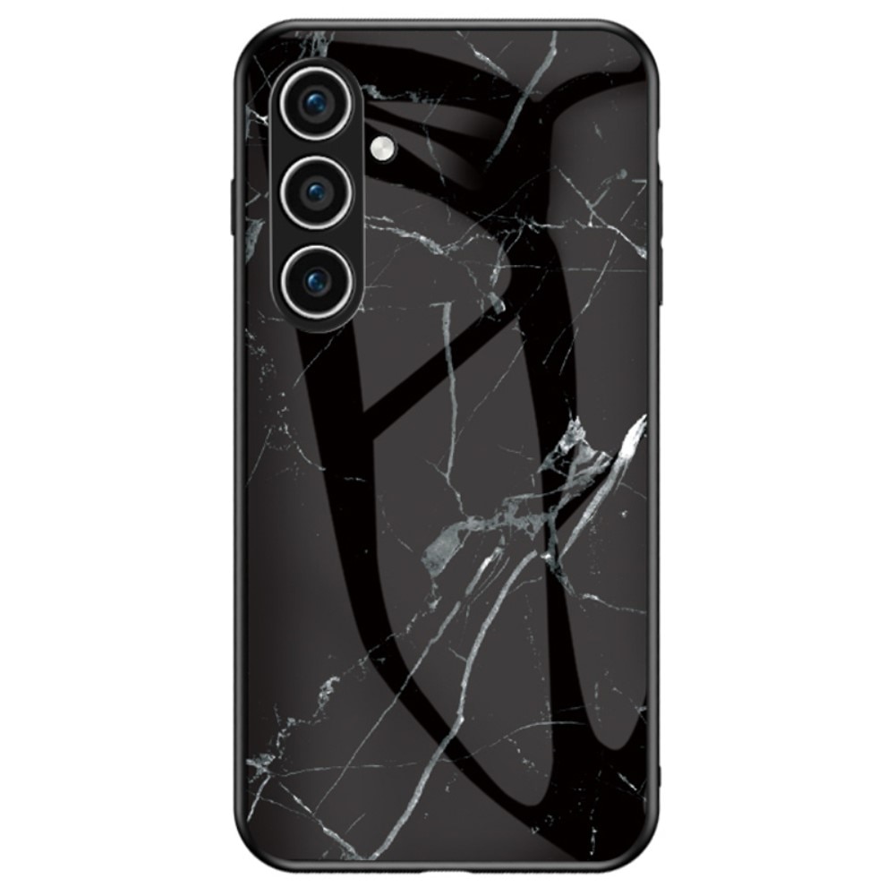 Custodia in vetro temperato Samsung Galaxy S24 marmo nero