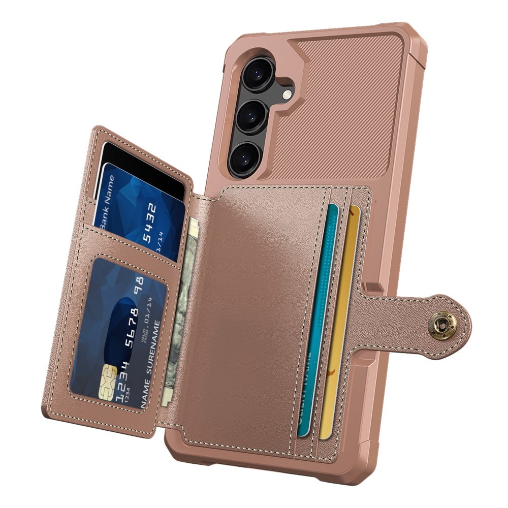 Cover con portacarte Tough Multi-slot Samsung Galaxy S24 rosa