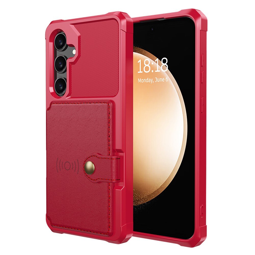 Cover con portacarte Tough Multi-slot Samsung Galaxy S24 rosso