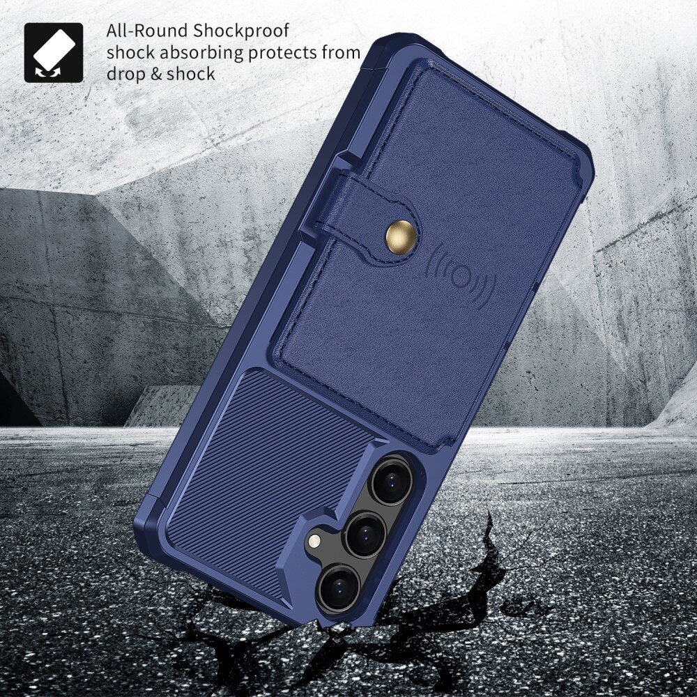 Cover con portacarte Tough Multi-slot Samsung Galaxy S24 Blu