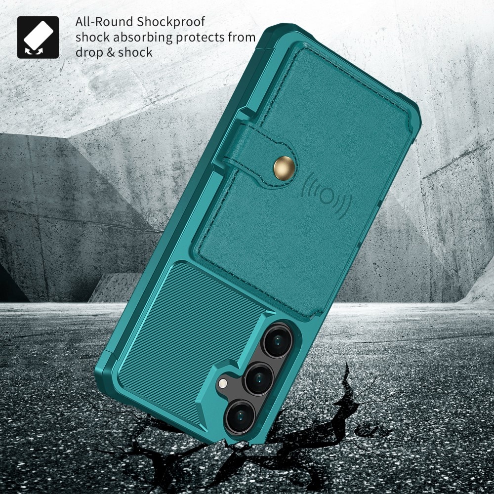 Cover con portacarte Tough Multi-slot Samsung Galaxy S24 verde