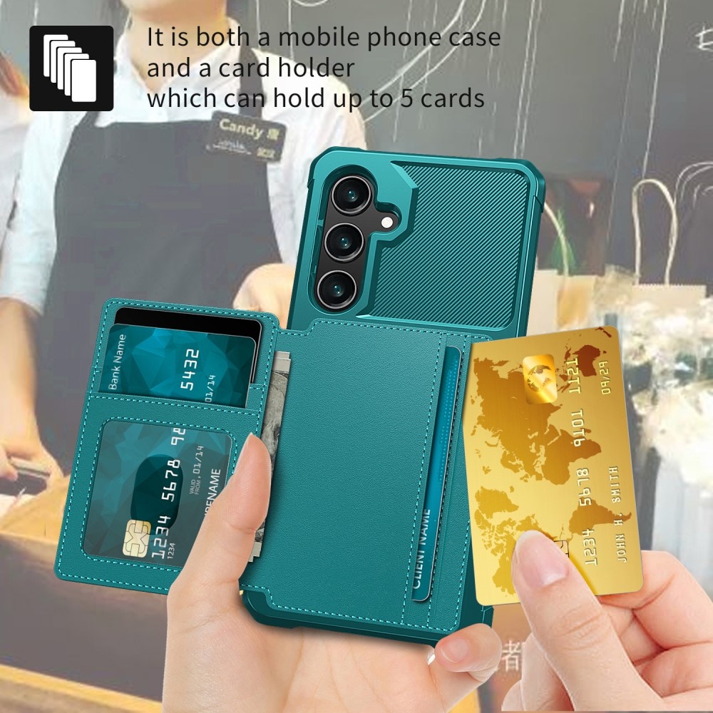 Cover con portacarte Tough Multi-slot Samsung Galaxy S24 verde