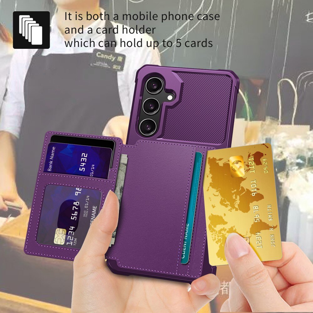 Cover con portacarte Tough Multi-slot Samsung Galaxy S24 viola