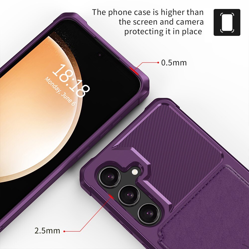 Cover con portacarte Tough Multi-slot Samsung Galaxy S24 viola