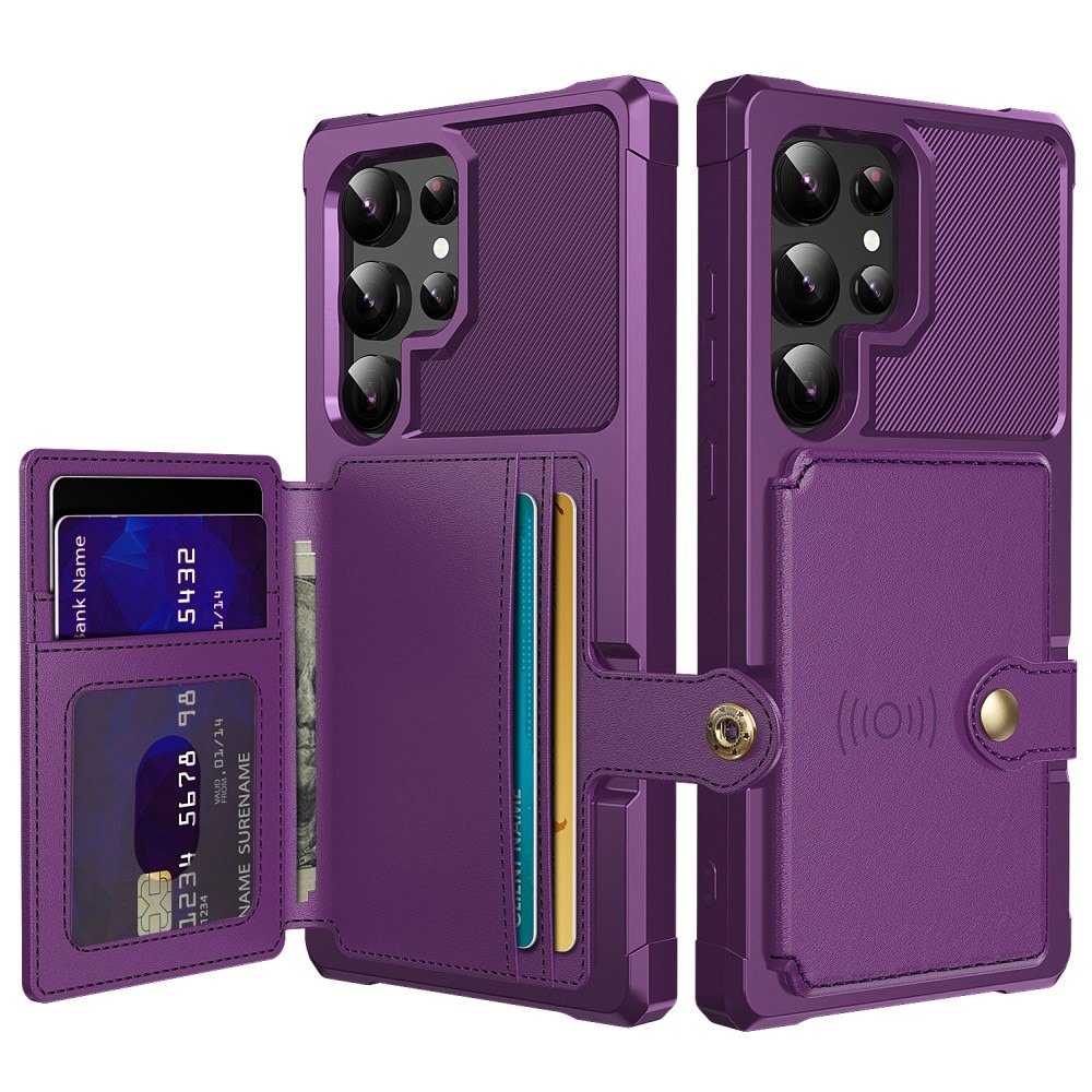 Cover con portacarte Tough Multi-slot Samsung Galaxy S24 Ultra viola