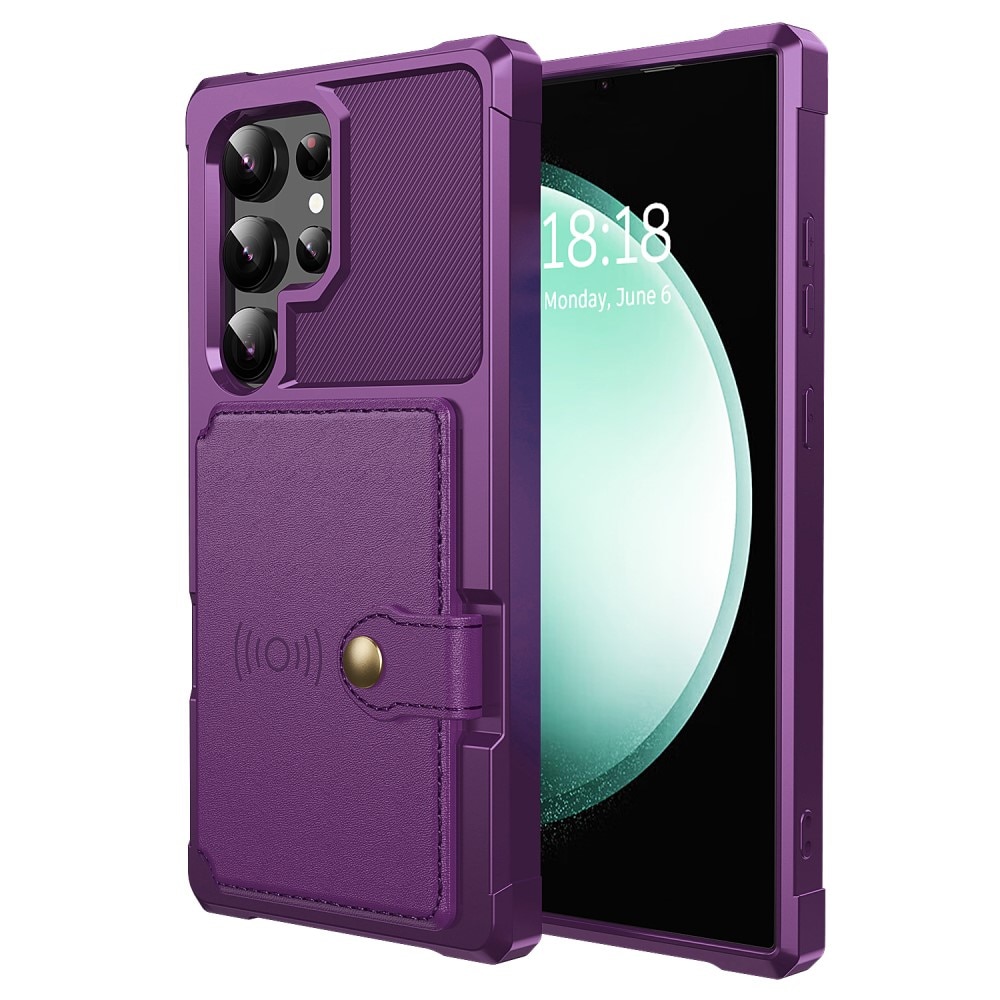 Cover con portacarte Tough Multi-slot Samsung Galaxy S24 Ultra viola