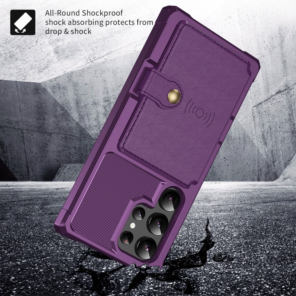 Cover con portacarte Tough Multi-slot Samsung Galaxy S24 Ultra viola