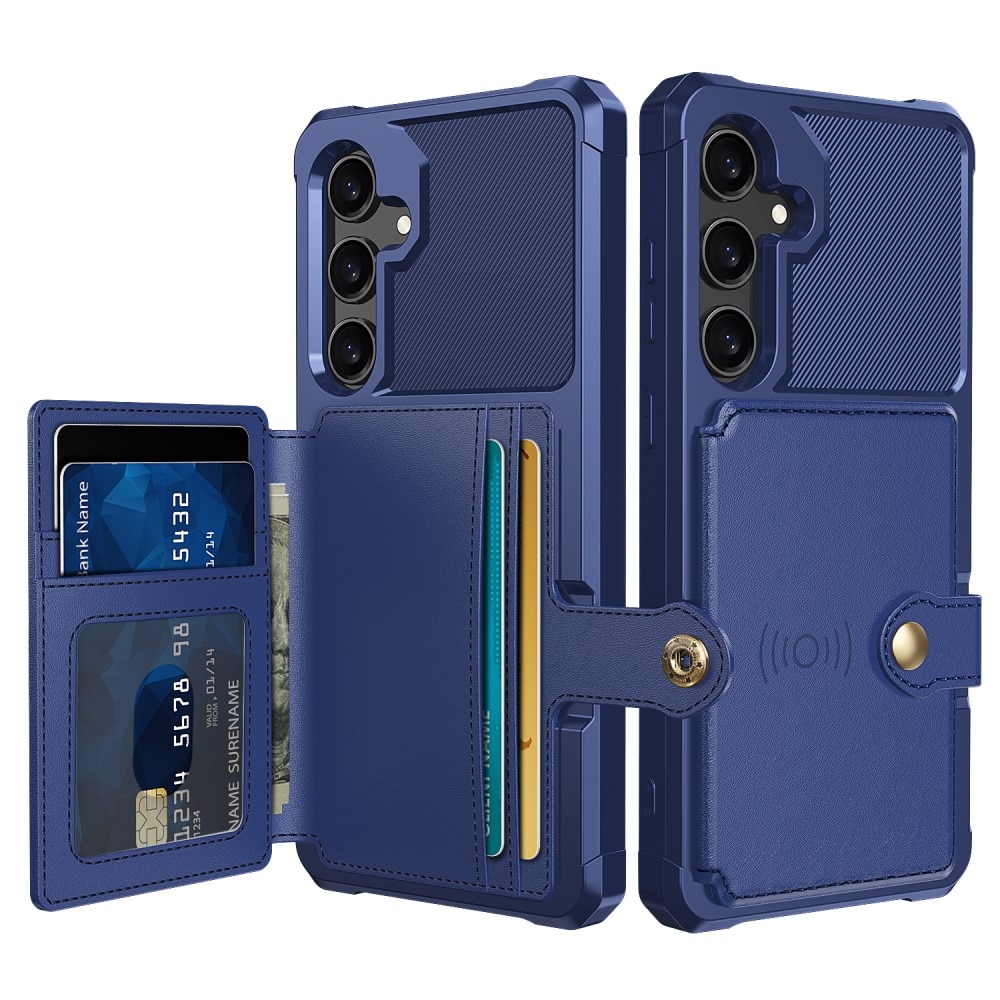 Cover con portacarte Tough Multi-slot Samsung Galaxy S24 Plus Blu