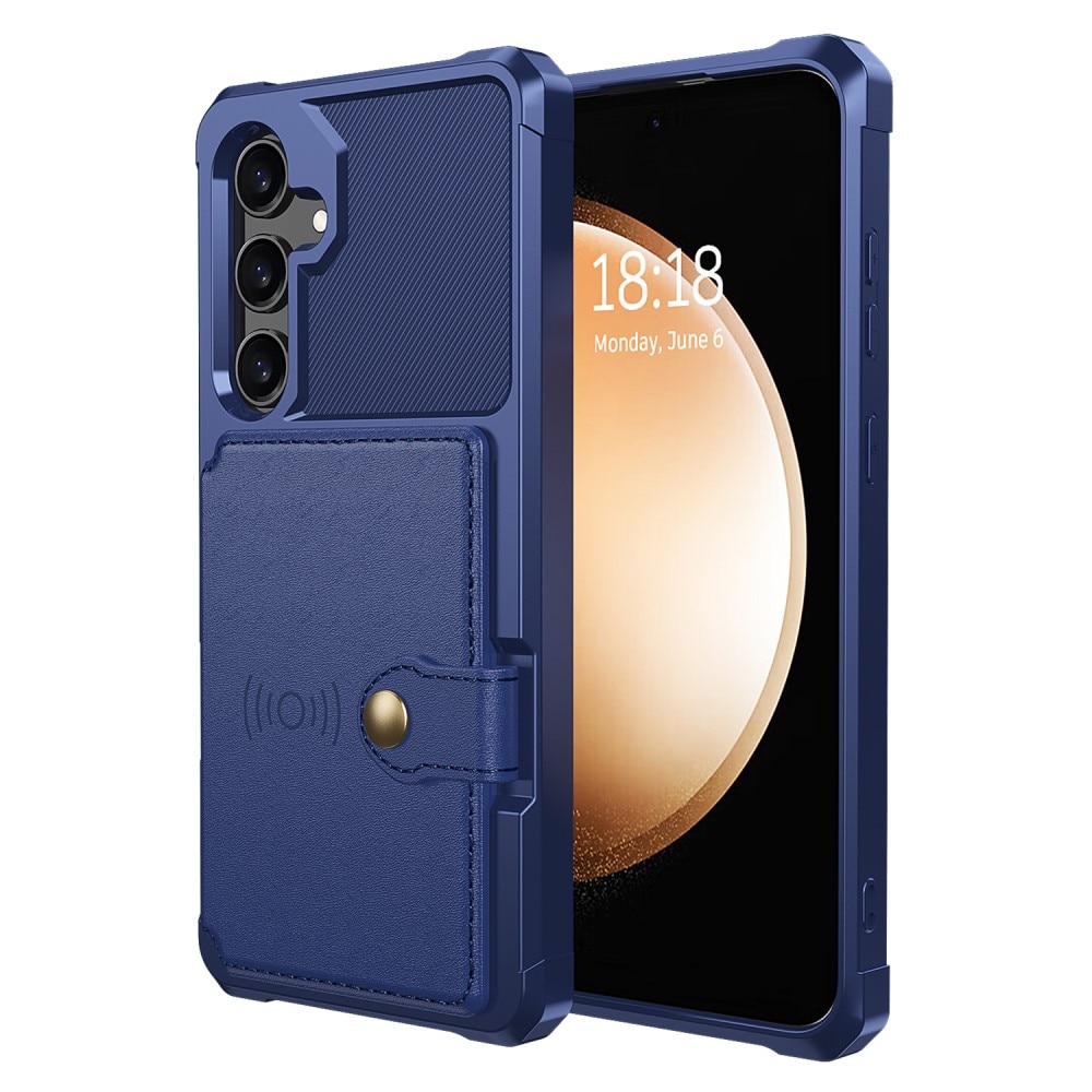 Cover con portacarte Tough Multi-slot Samsung Galaxy S24 Plus Blu