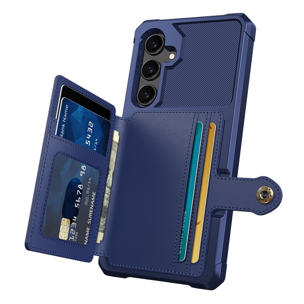 Cover con portacarte Tough Multi-slot Samsung Galaxy S24 Plus Blu