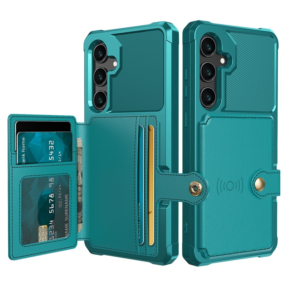 Cover con portacarte Tough Multi-slot Samsung Galaxy S24 Plus verde