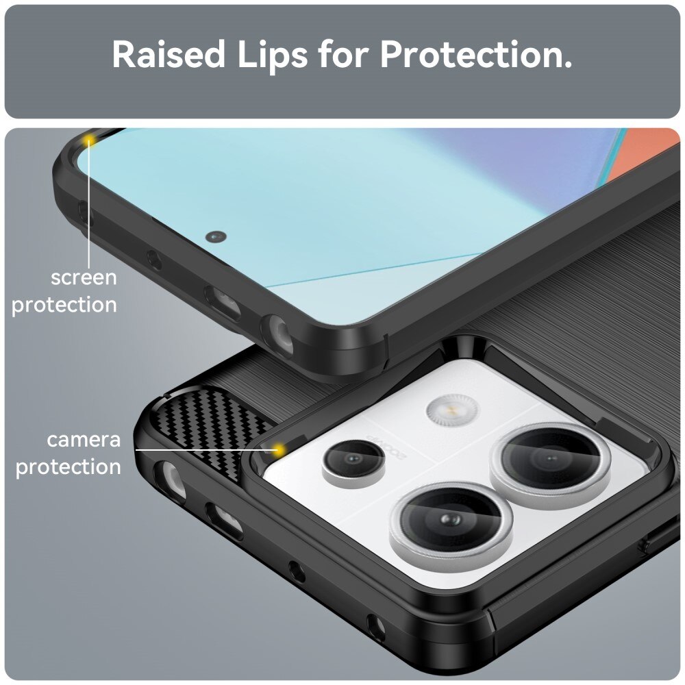 Cover TPU Brushed Xiaomi Redmi Note 13 Pro Nero