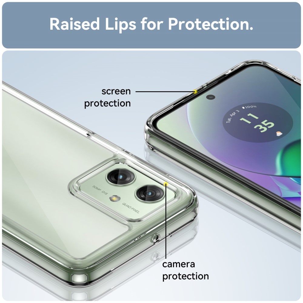 Cover Ibrido Crystal Hybrid Motorola Moto G54 trasparente