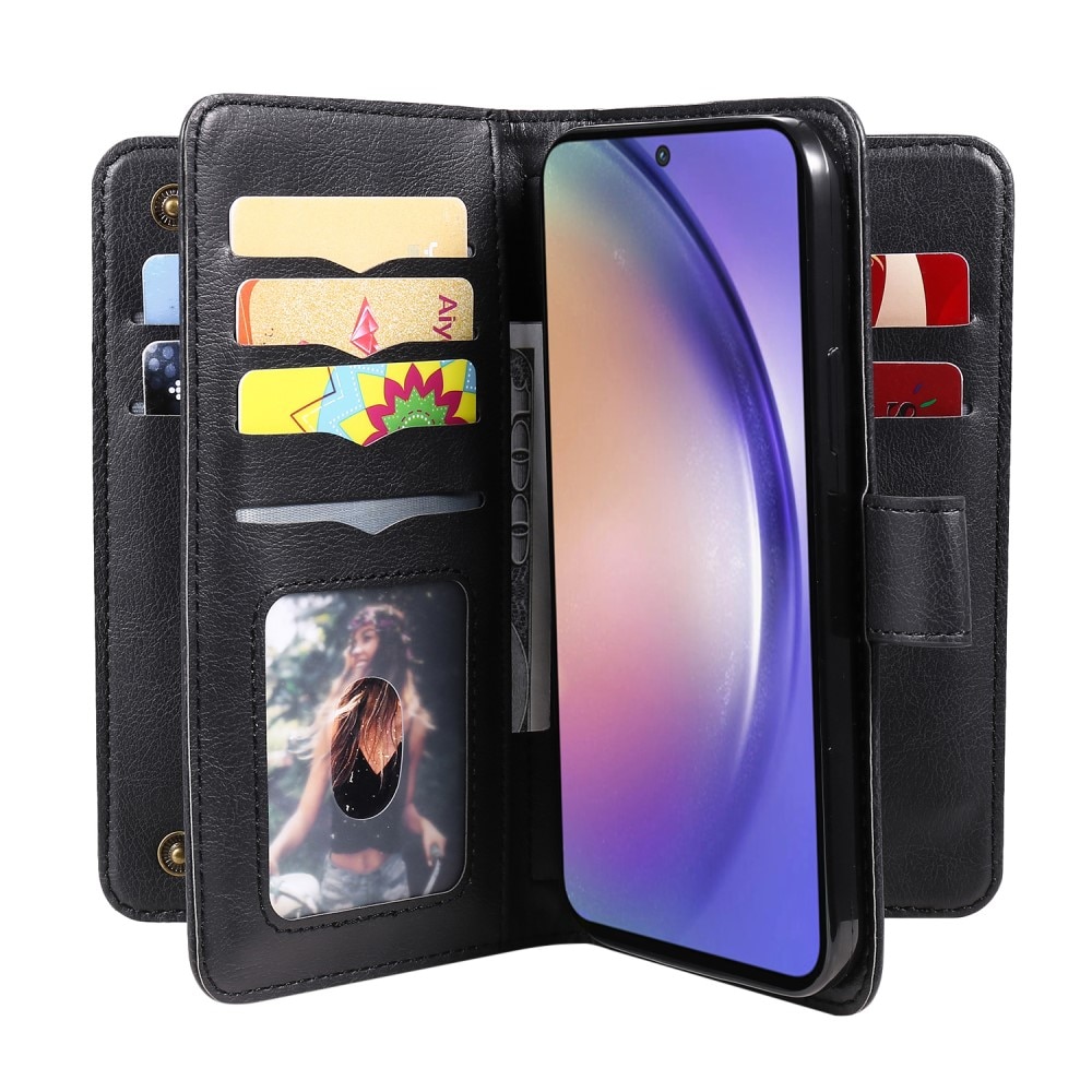 Cover portafoglio Multi-slot Samsung Galaxy A55, nero