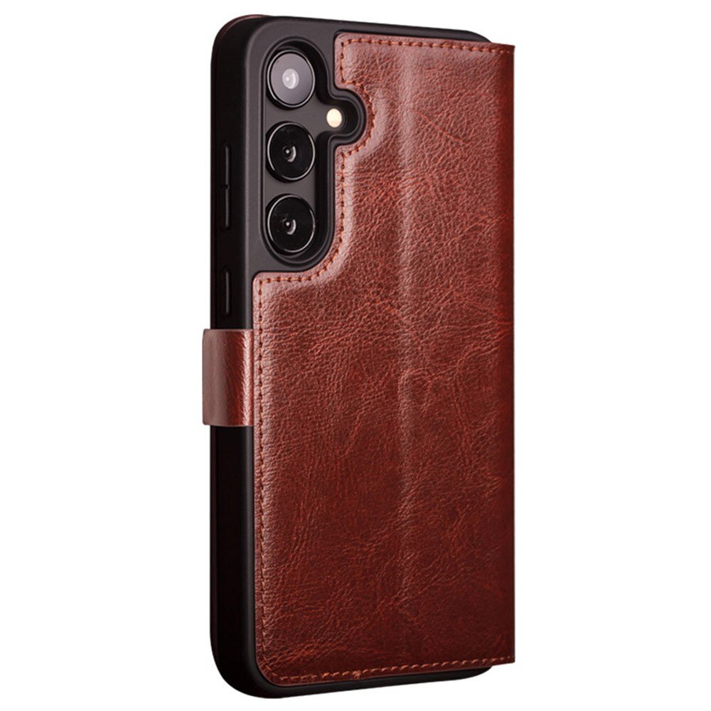 Leather Wallet Case Samsung Galaxy S24 Plus Brown