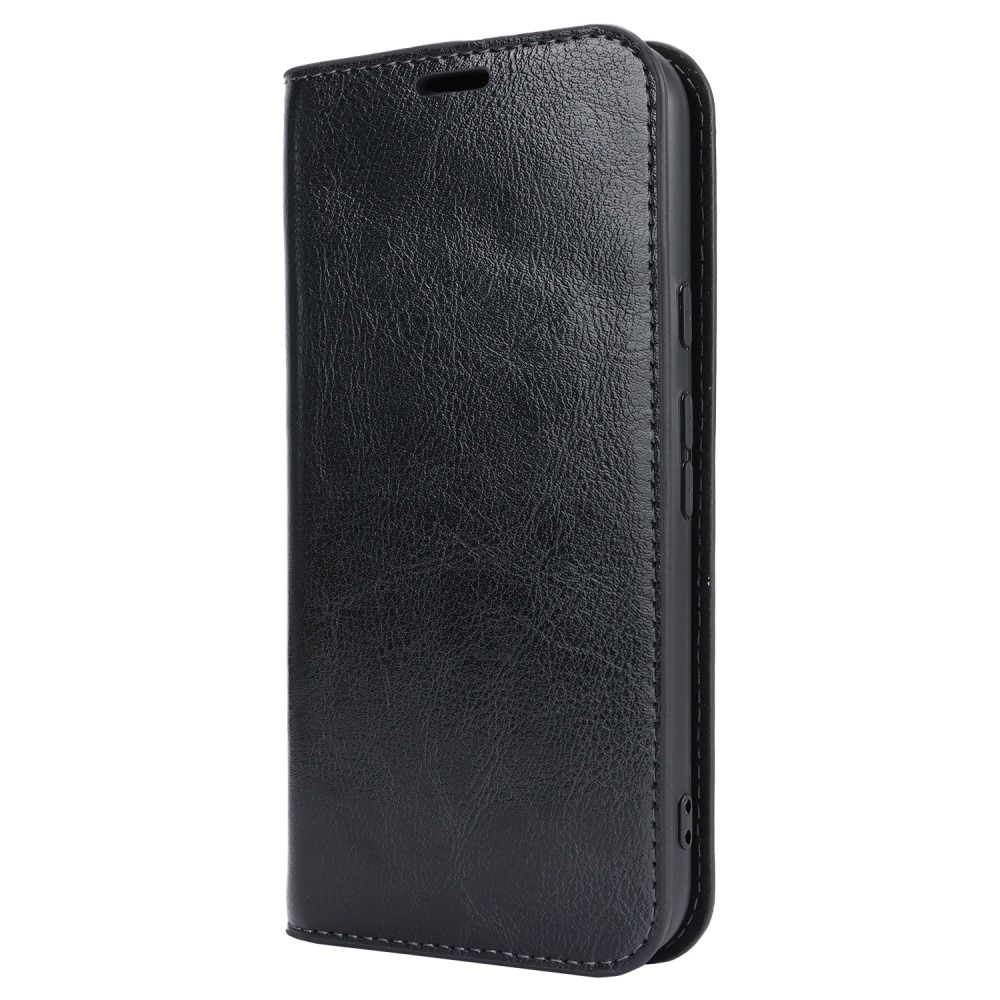 Cover Portafoglio in vera pelle Google Pixel 8a nero