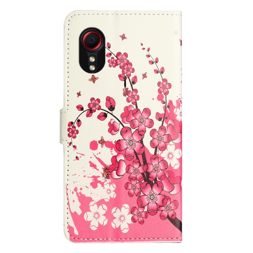 Custodie a portafoglio Samsung Galaxy Xcover 7 fiori di ciliegio
