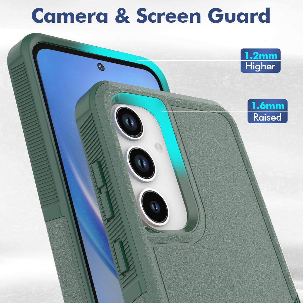Cover ibride Off-road Samsung Galaxy A55, verde