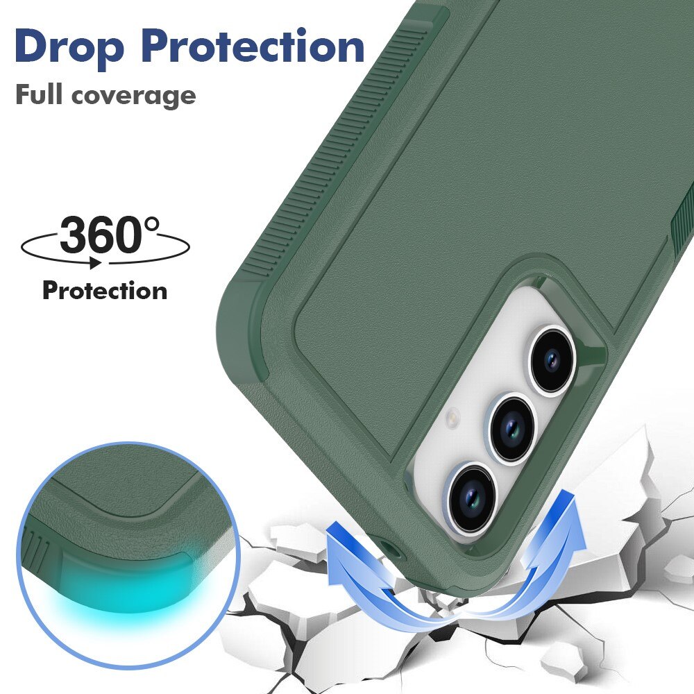 Cover ibride Off-road Samsung Galaxy A55, verde