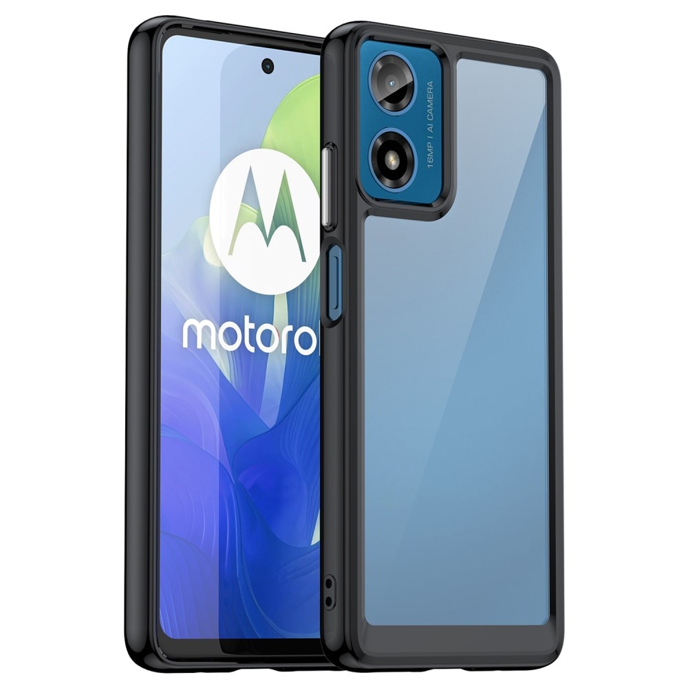 Cover Ibrido Crystal Hybrid Motorola Moto G24 nero
