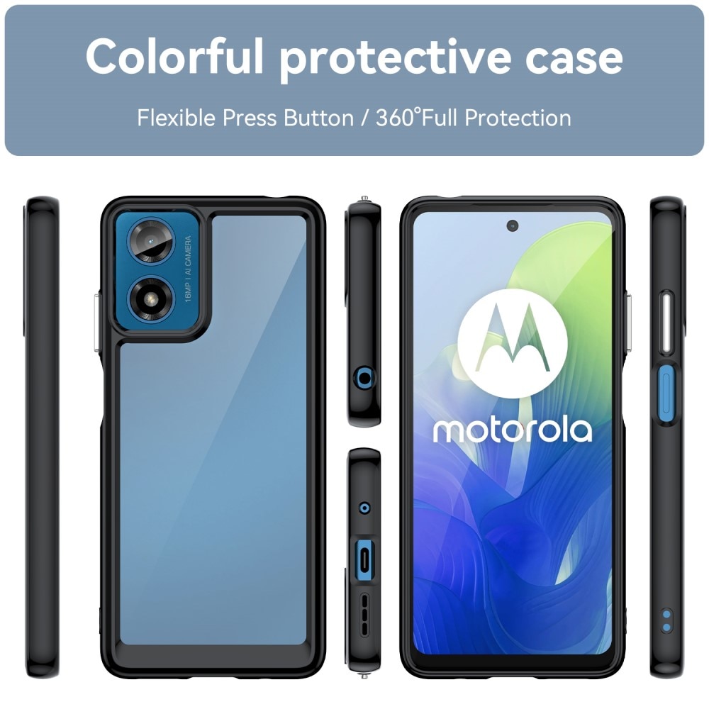 Cover Ibrido Crystal Hybrid Motorola Moto G24 nero