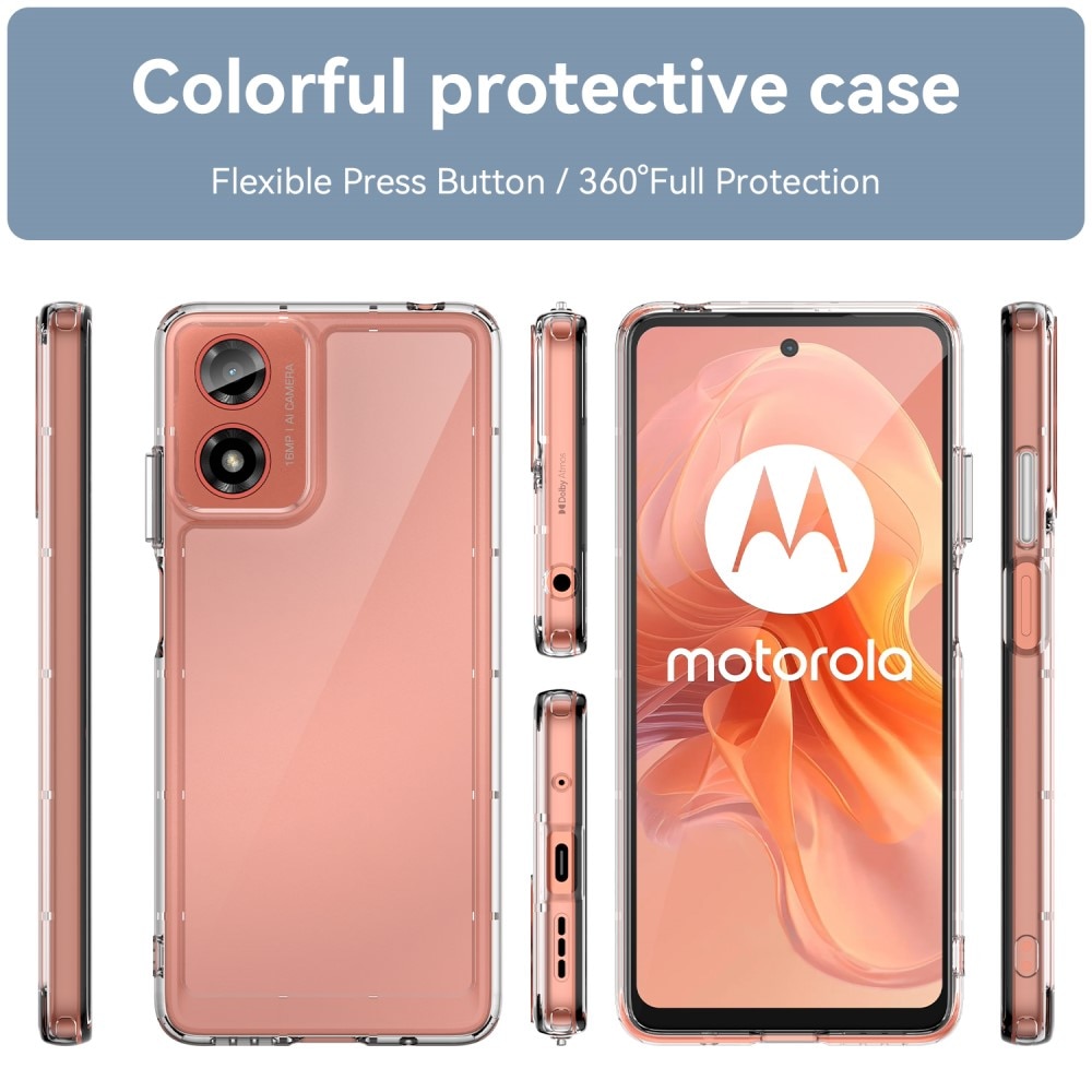 Cover Ibrido Crystal Hybrid Motorola Moto G04 trasparente