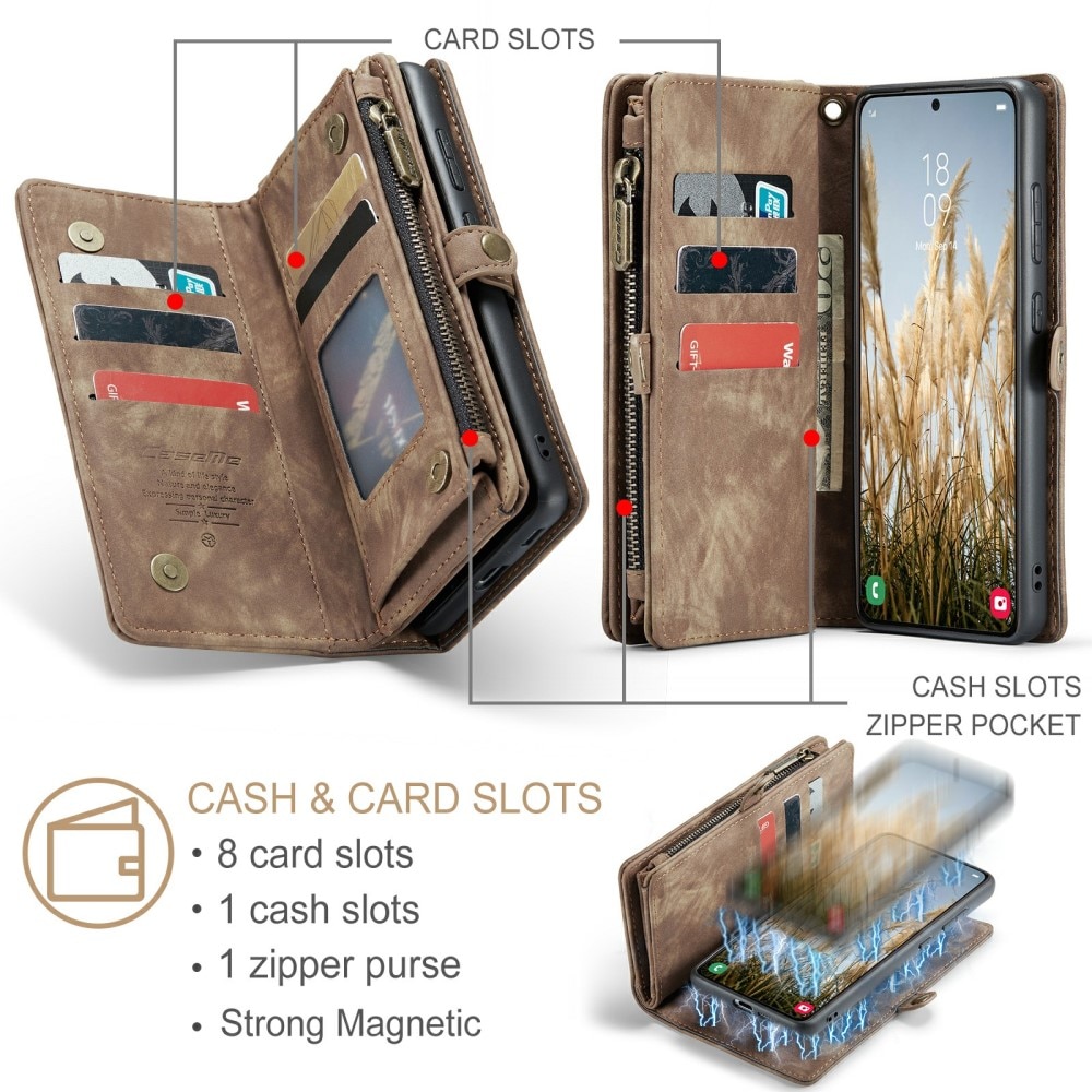 Cover portafoglio Multi-Slot Samsung Galaxy S24 marrone