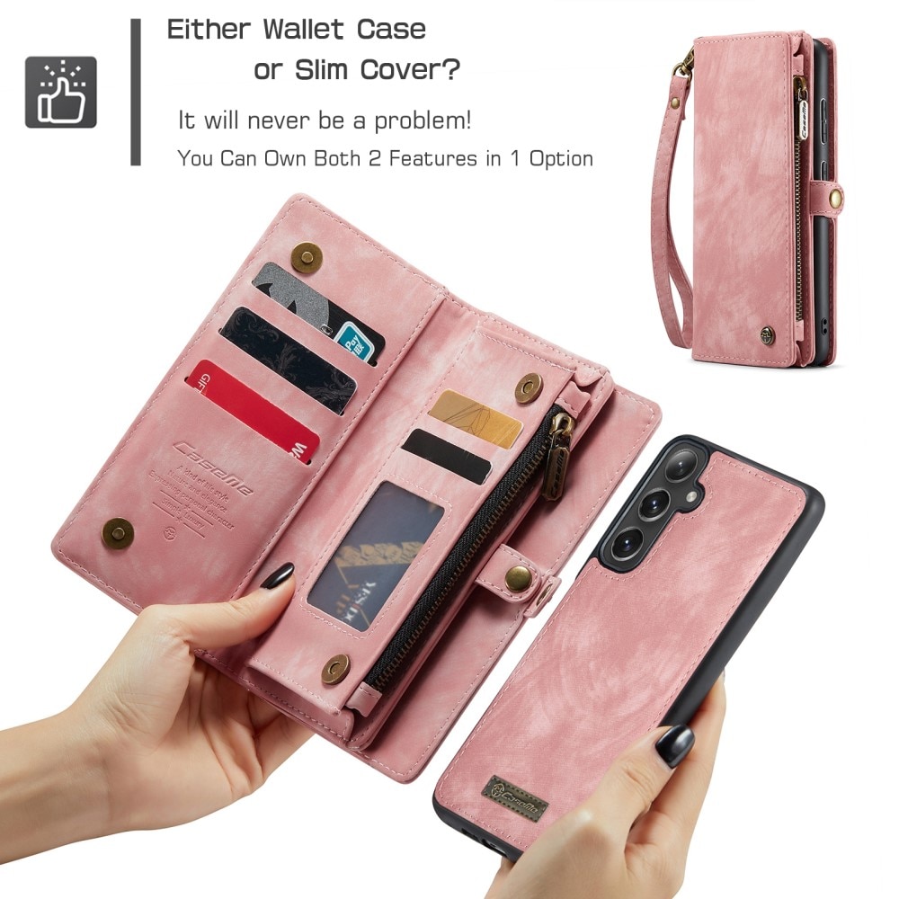 Cover portafoglio Multi-Slot Samsung Galaxy S24 rosa