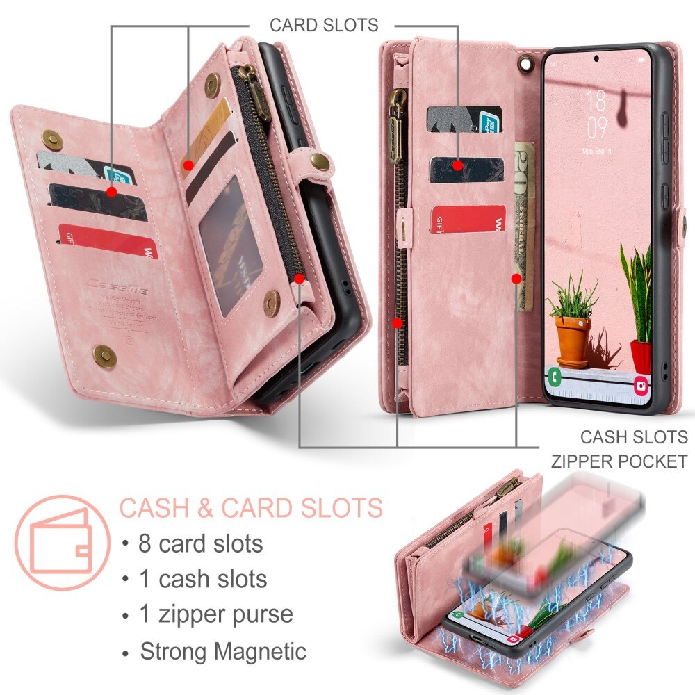 Cover portafoglio Multi-Slot Samsung Galaxy S24 rosa