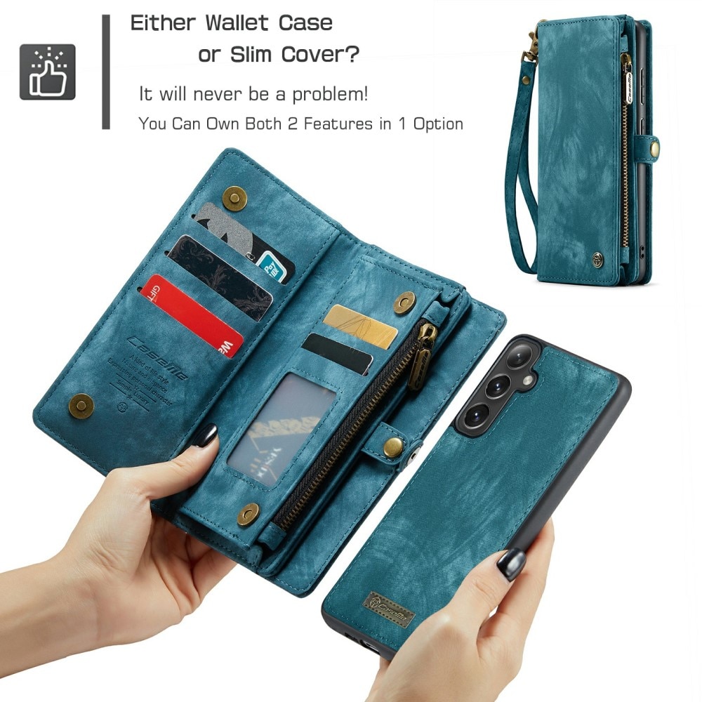 Cover portafoglio Multi-Slot Samsung Galaxy S24 blu