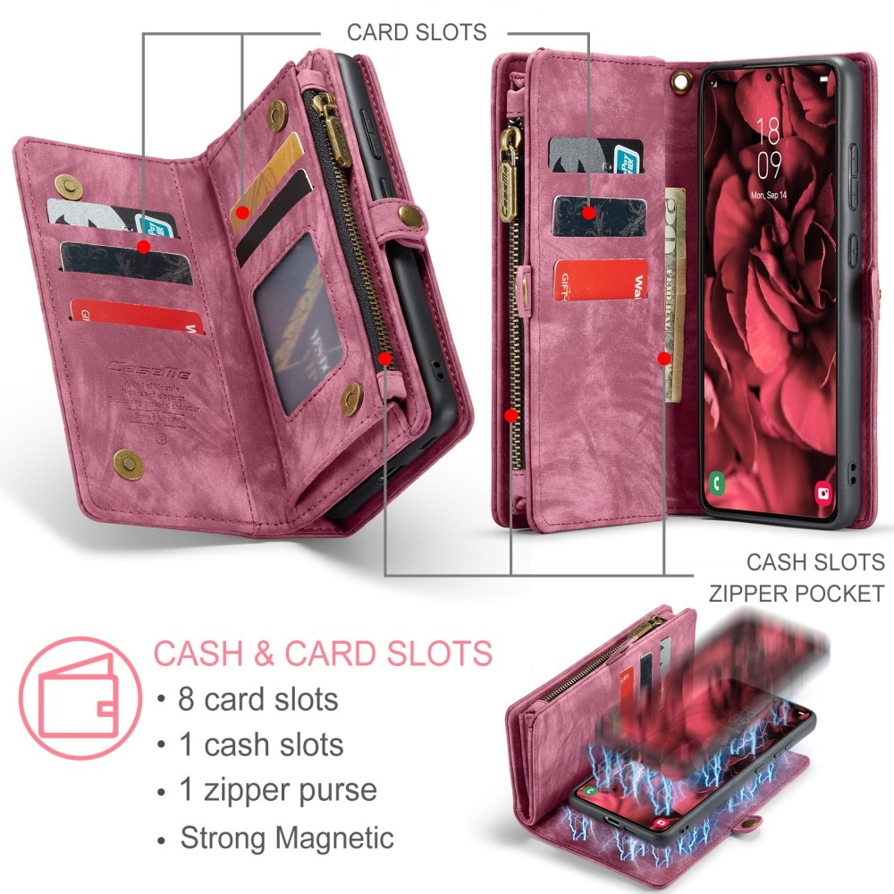 Cover portafoglio Multi-Slot Samsung Galaxy S24 rosso