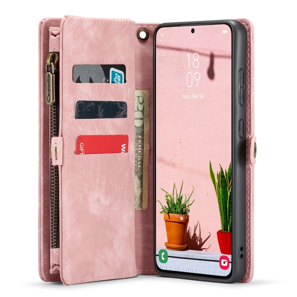 Cover portafoglio Multi-Slot Samsung Galaxy S24 Plus rosa