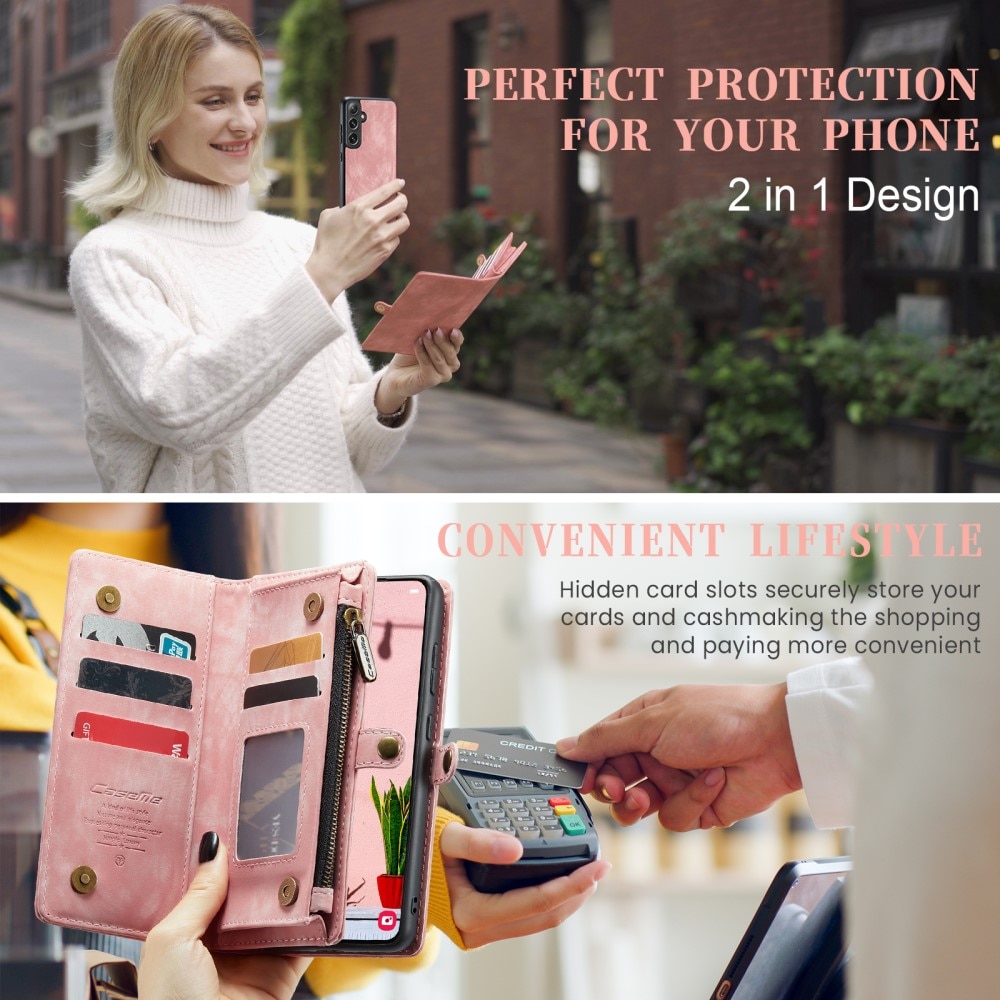 Cover portafoglio Multi-Slot Samsung Galaxy S24 Plus rosa
