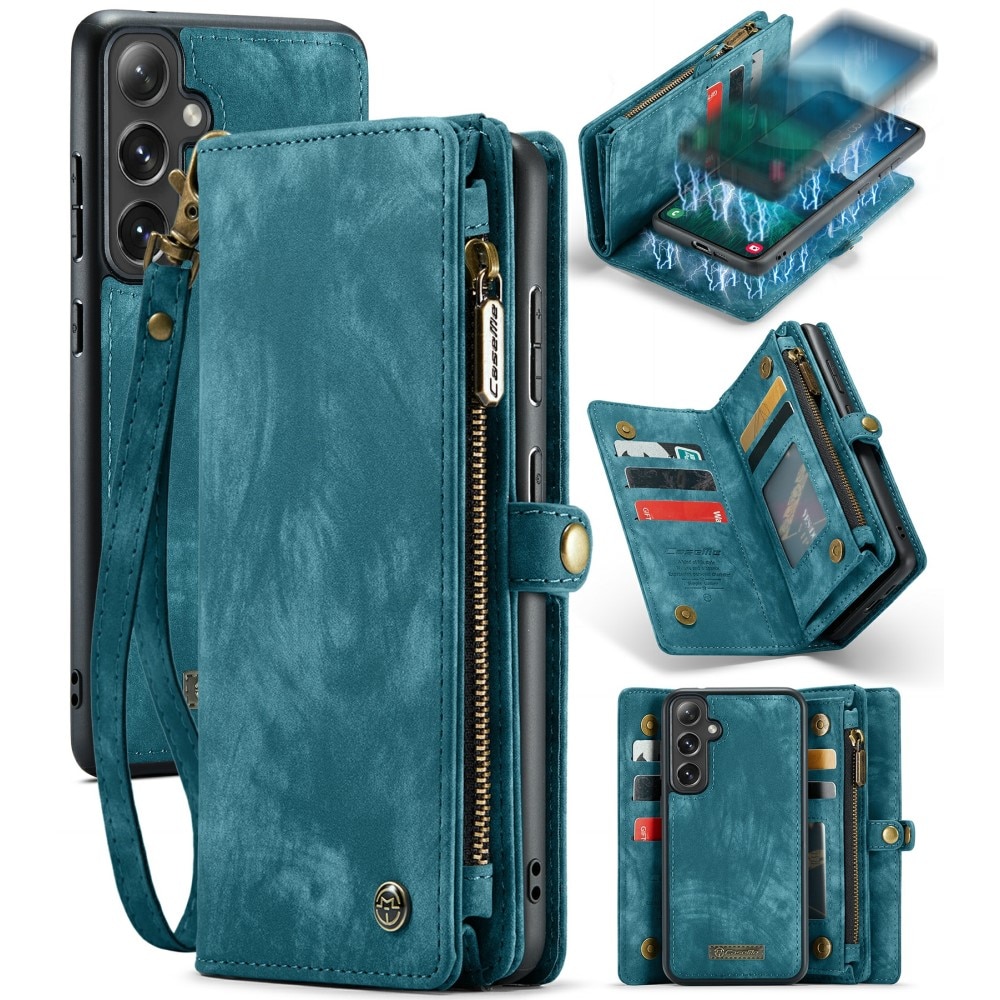 Cover portafoglio Multi-Slot Samsung Galaxy S24 Plus blu