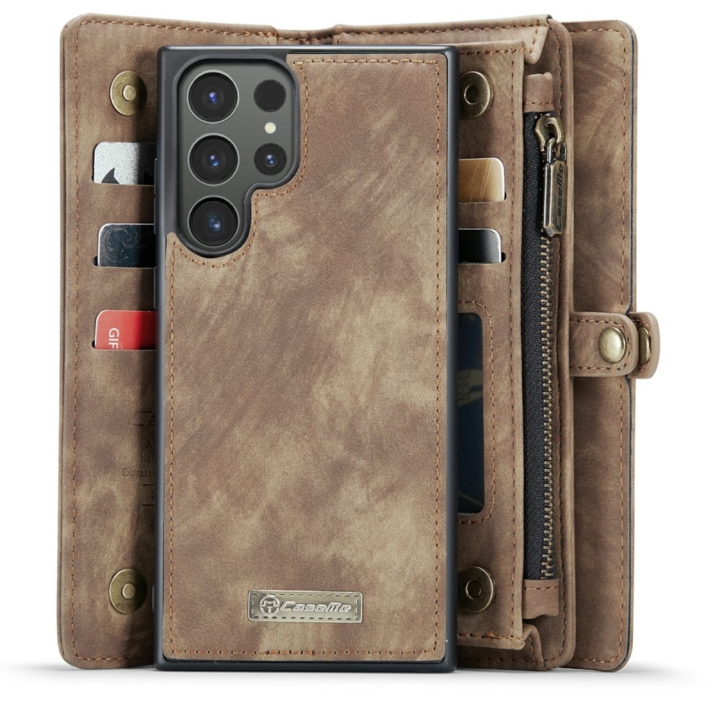 Cover portafoglio Multi-Slot Samsung Galaxy S24 Ultra marrone