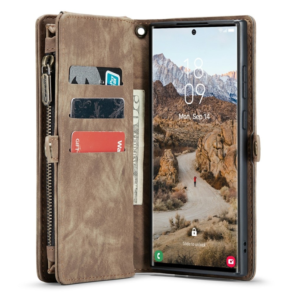 Cover portafoglio Multi-Slot Samsung Galaxy S24 Ultra marrone