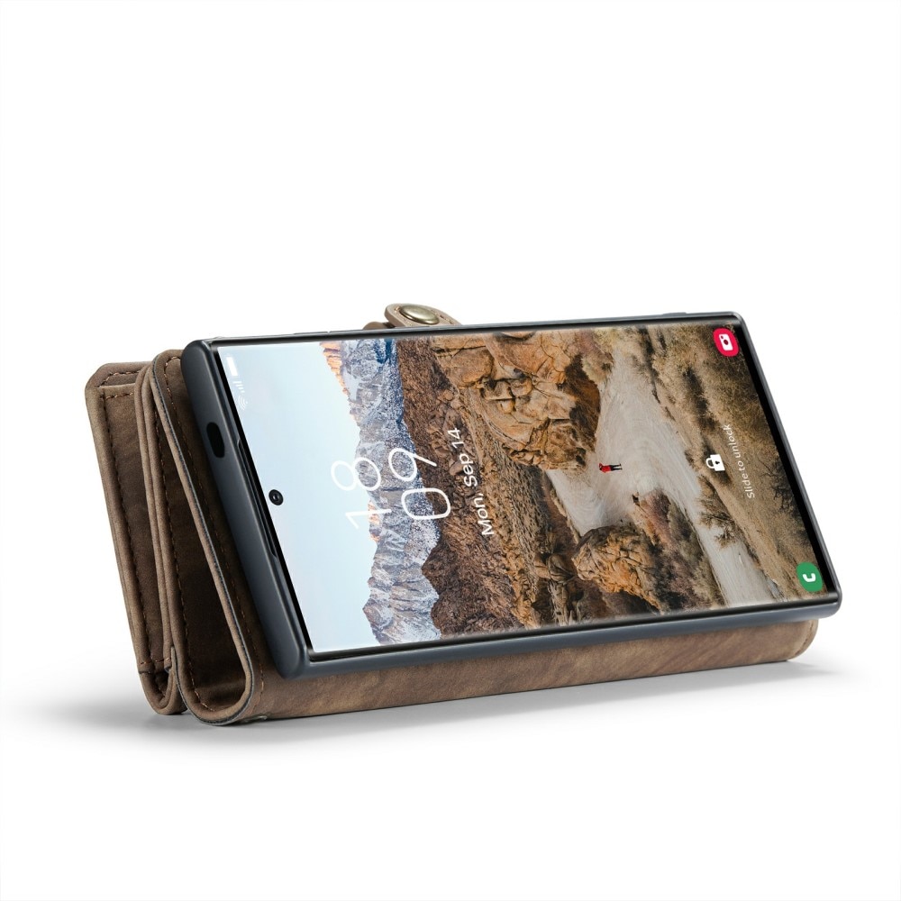 Cover portafoglio Multi-Slot Samsung Galaxy S24 Ultra marrone