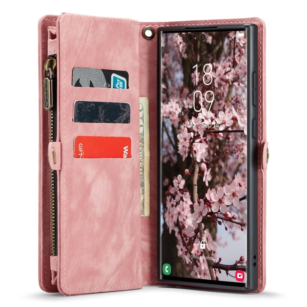 Cover portafoglio Multi-Slot Samsung Galaxy S24 Ultra rosa
