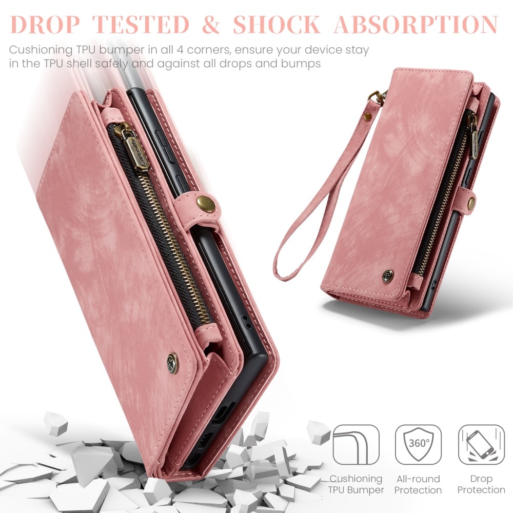 Cover portafoglio Multi-Slot Samsung Galaxy S24 Ultra rosa